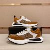 Gucci Run Trainer in Beige Jumbo GG Canvas and Brown Suede