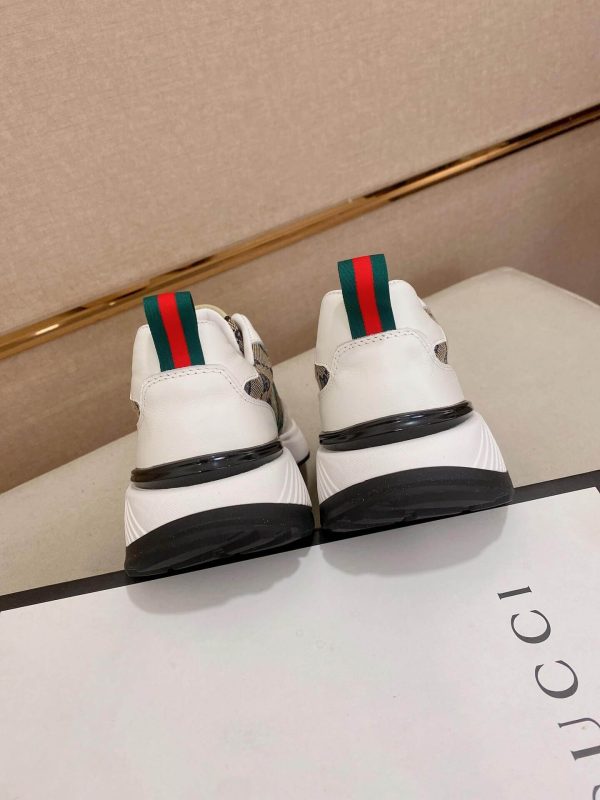 GucciRhytonsneaker_4_9b1635f0-3baa-444d-9889-2587f6b41d13 Gucci Rhyton Trainer in Blue and Beige Supreme Canvas and White Leather