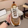 Gucci Run Trainer in Beige Jumbo GG Canvas and Brown Suede