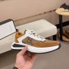 Gucci Run Trainer in Beige Jumbo GG Canvas and Brown Suede
