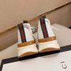 Gucci Blue and Brown GG Supreme Canvas Sneakers with Double G