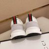 Gucci Run Sneaker in White Suede and White Jumbo GG Canvas