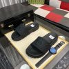 Gucci Black Men's Slides Sandal with Interlocking G