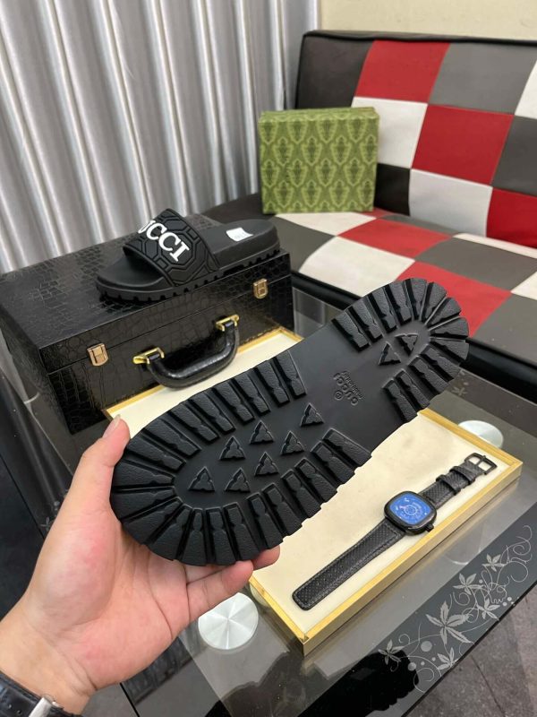 Gucci Black Men's Slides Sandal with GUCCI Logo