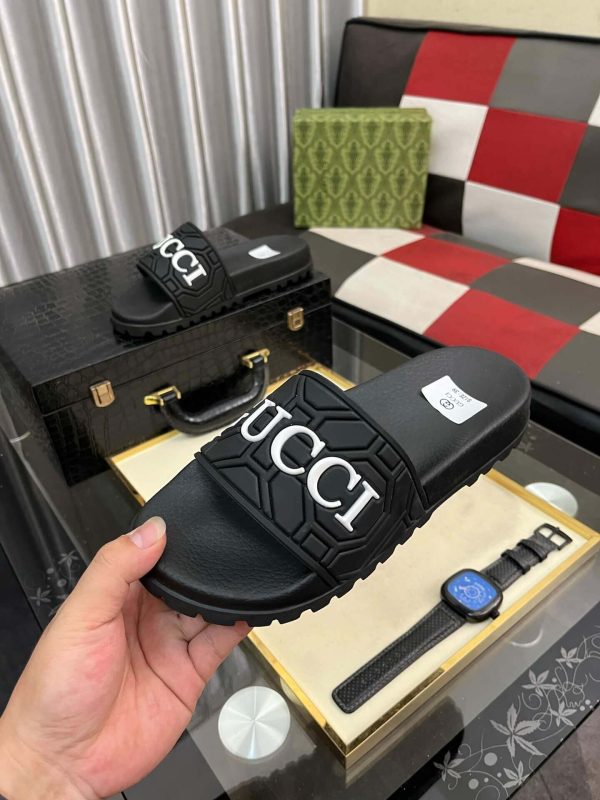 Gucci Black Men's Slides Sandal with GUCCI Logo