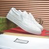 Gucci Men's GG Leather Slip-On Sneaker in White