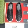 Gucci Men's GG Leather Slip-On Sneaker in Black