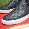 Gucci Men's GG Leather Slip-On Sneaker in Black