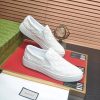 Gucci Men's GG Leather Slip-On Sneaker in White