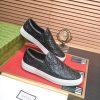 Gucci Men's GG Leather Slip-On Sneaker in Black