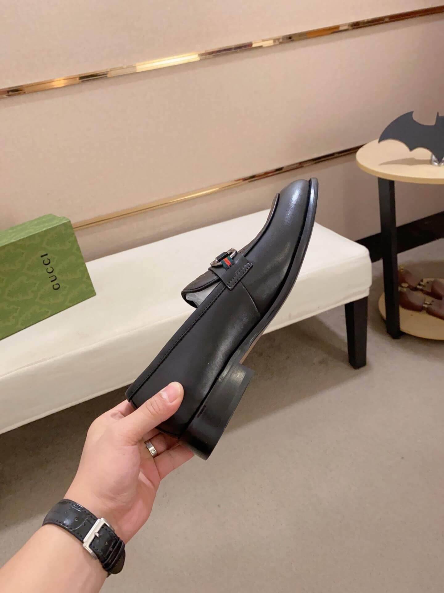 Gucci Horsebit GG Debossed Black Penny Loafers 6 Gucci Horsebit GG Debossed Black Penny Loafers - Image 6