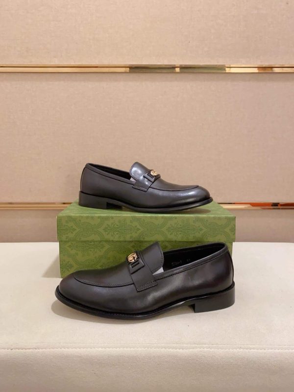 Gucci Interlocking G Black Penny Loafers