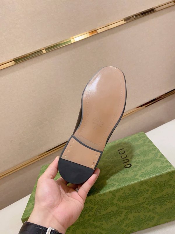 Gucci Interlocking G Black Penny Loafers