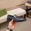 Gucci Interlocking G Black Penny Loafers