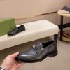 Gucci Interlocking G Black Penny Loafers