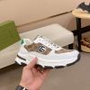 Gucci Interlocking G White Brown Monogram Rhyton Sneakers
