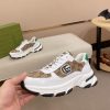 Gucci Interlocking G White Brown Monogram Rhyton Sneakers