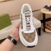 Gucci Interlocking G White Brown Monogram Rhyton Sneakers