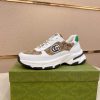 Gucci Interlocking G White Brown Monogram Rhyton Sneakers