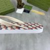 Gucci GG Jacquard White Thong Sandals with Double G