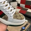 Gucci Ace Original Beige and Ebony GG Supreme Canvas Sneaker with Web