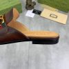 Guccimen_sbrownleatherloafer._5 Gucci Brown Leather Slipper with Web Stripe and Double G