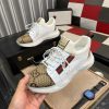 Gucci Trainer in Brown Jumbo GG Canvas and White Leather with Web Stripe
