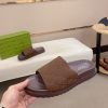 Gucci Brown GG Suede Slide Sandal