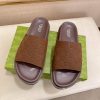 Gucci Brown GG Suede Slide Sandal