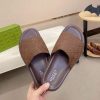 Gucci Brown GG Suede Slide Sandal