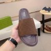 Gucci Brown GG Suede Slide Sandal
