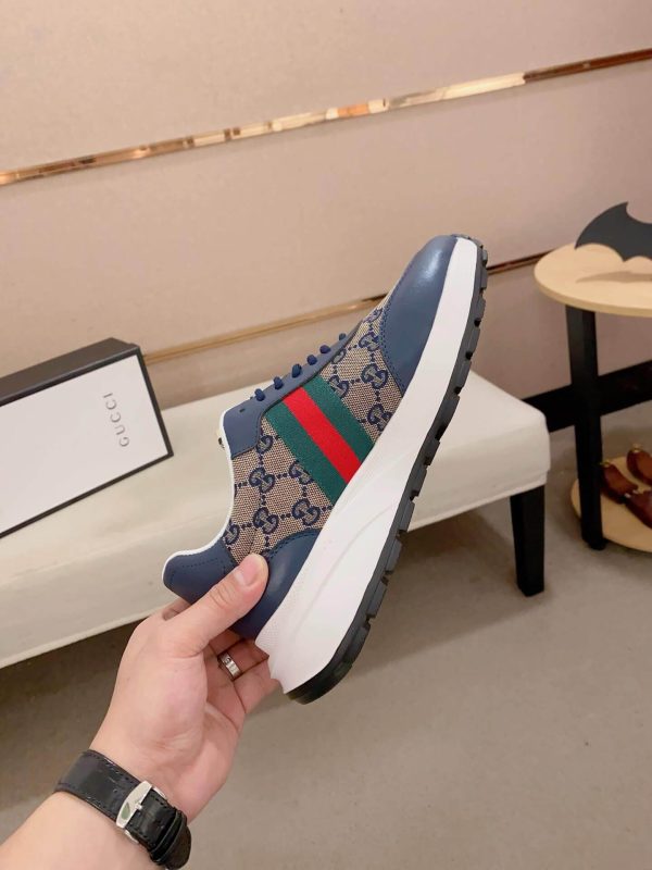 Gucci Blue and Brown Re-Motion Sneakers in Blue
