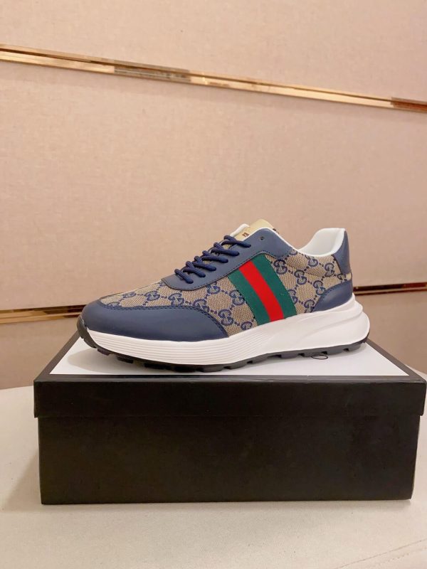 Gucci Blue and Brown Re-Motion Sneakers in Blue