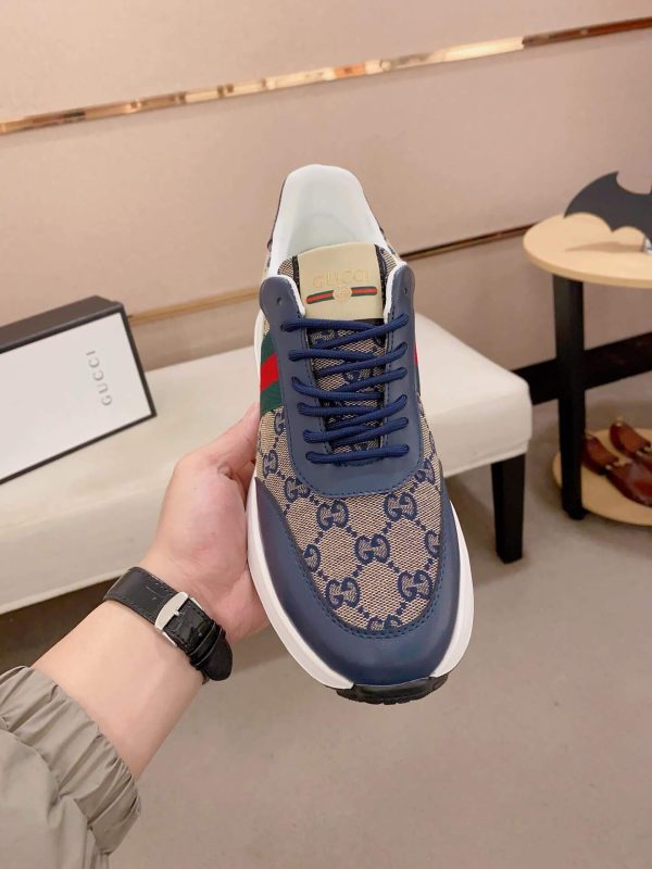 Gucci Blue and Brown Re-Motion Sneakers in Blue