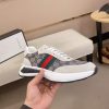 Gucci Ace Beige and Blue GG Supreme Canvas Trainer with Web