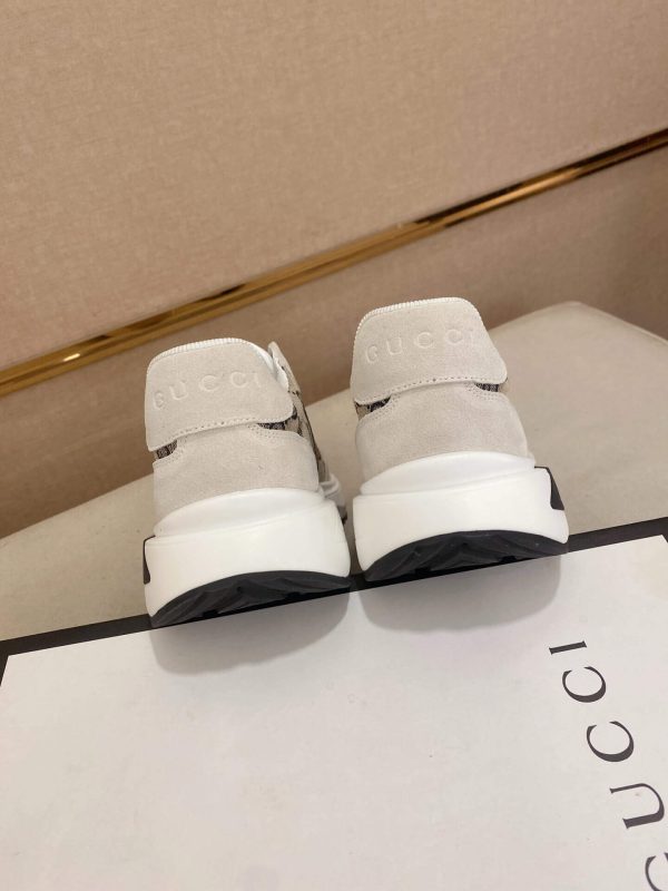 Gucci Ace Beige and Blue GG Supreme Canvas Trainer with Web