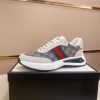 Gucci Ace Beige and Blue GG Supreme Canvas Trainer with Web