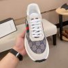 Gucci Ace Beige and Blue GG Supreme Canvas Trainer with Web