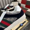 Guccisneakers_6_03a948cd-4b04-4ebc-9aa2-5d2e7d610208 (1) Gucci Men's G75 Sneaker with Web in Black Suede and Beige and Blue GG Canvas