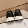 Gucci Brown and Blue GG Supreme Canvas and Black Leather Sneaker with Web