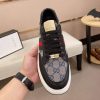 Gucci Brown and Blue GG Supreme Canvas and Black Leather Sneaker with Web