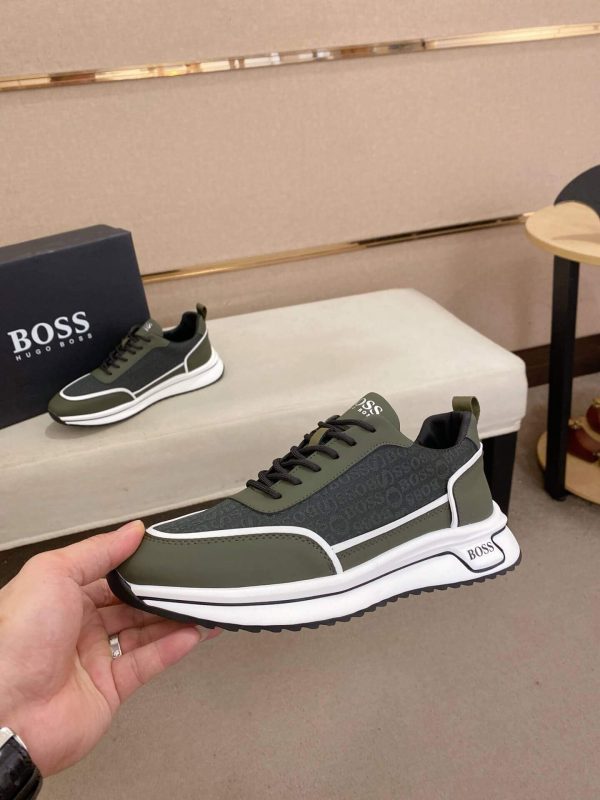 BOSS Men's Green Trainer