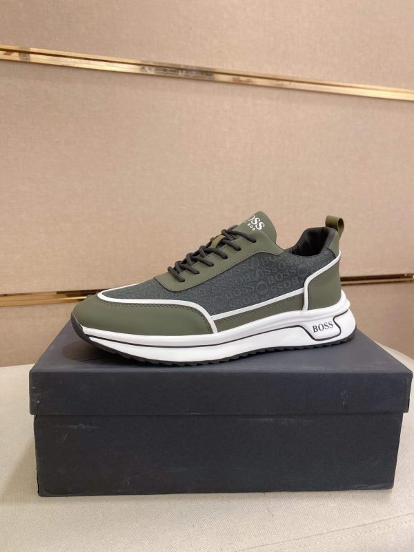 BOSS Men's Green Trainer