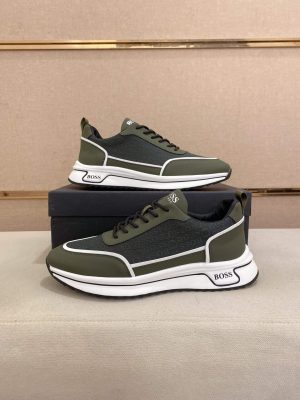 BOSS Men's Green Trainer