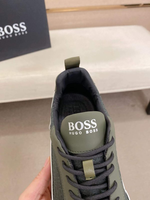 BOSS Men's Green Trainer