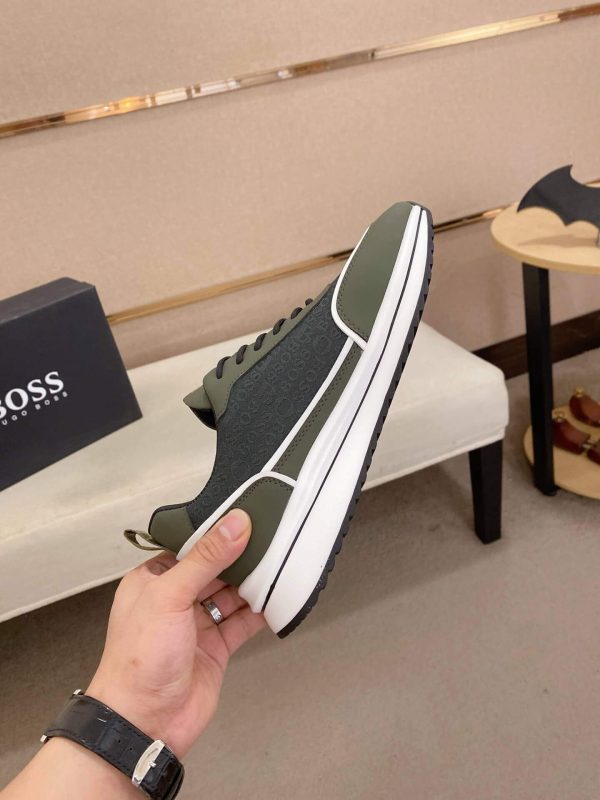 BOSS Men's Green Trainer