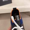 Boss Mixed Materials Trainers Blue  and Black