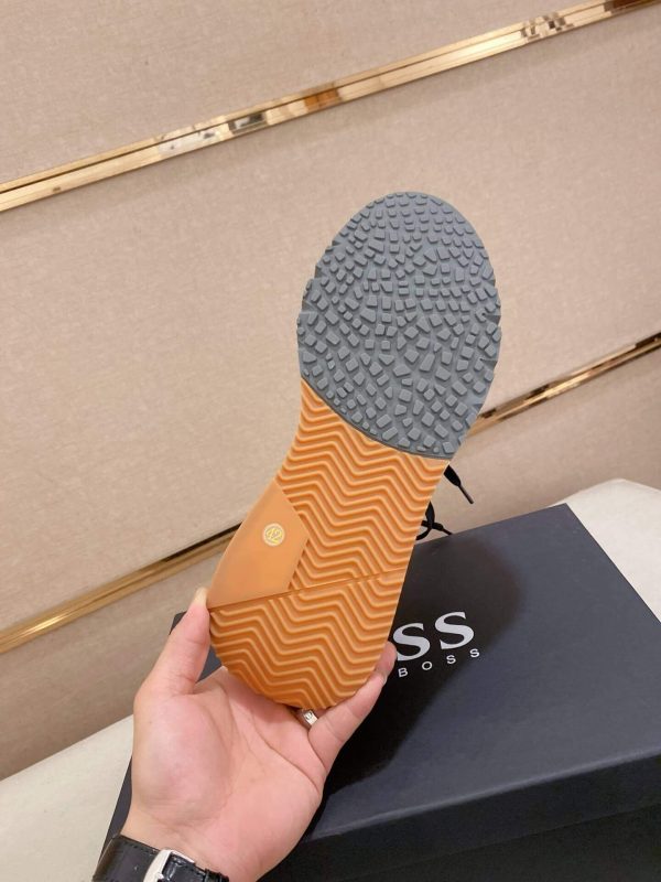 Boss Mixed Materials Trainers Blue  and Black