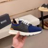 Boss Mixed Materials Trainers Blue  and Black