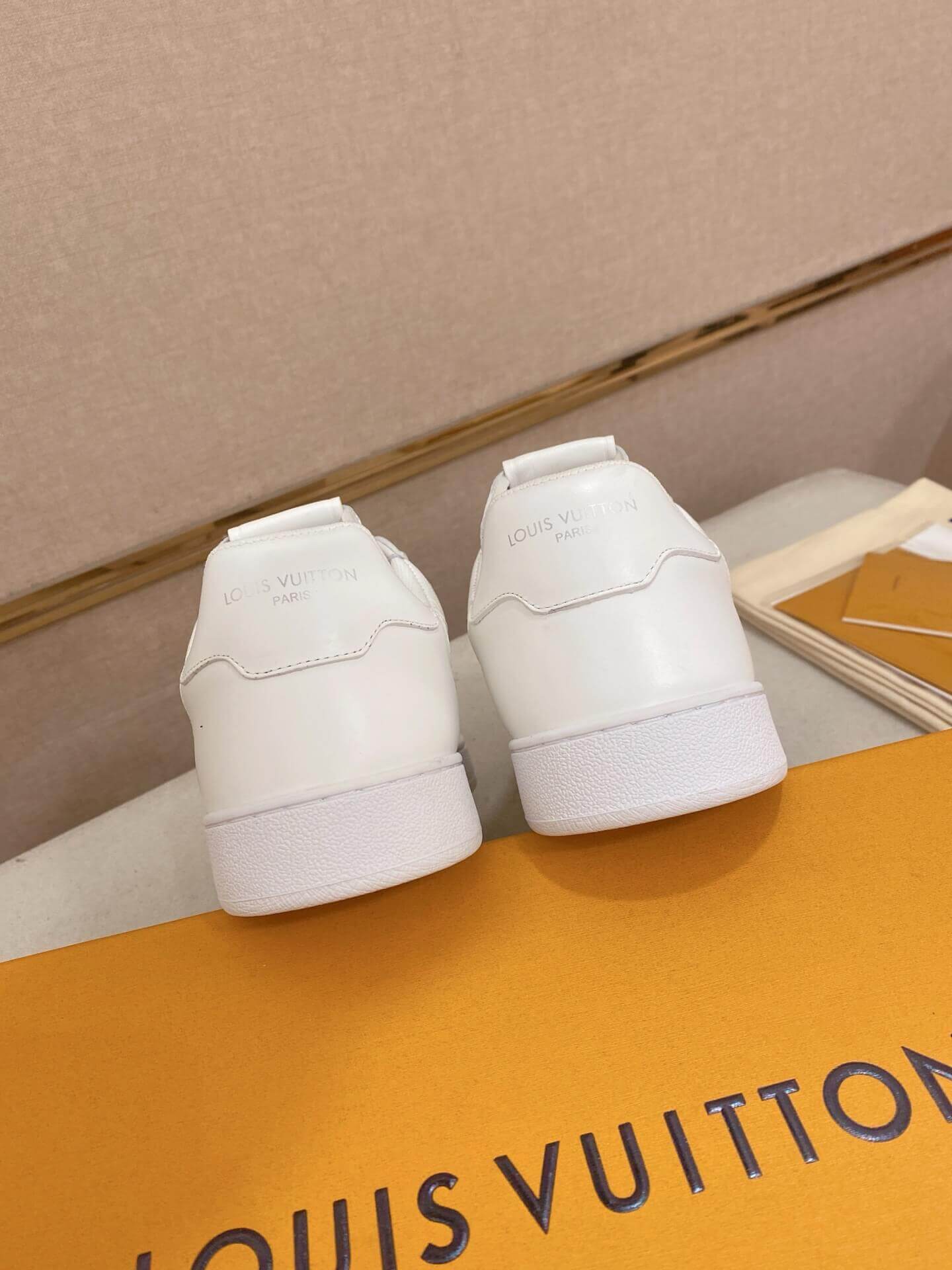 LOUIS VUITTON Rivoli Sneaker in White Monogram Debossed Leather 7 LOUIS VUITTON Rivoli Sneaker in White Monogram Debossed Leather - Image 7